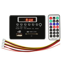 Load image into Gallery viewer, Car 5V Audio MP3 Player Decoder Board FM Radio SD Card USB AUX, with Bluetooth / Remote Control, 5V, 5V (Silver Grey)