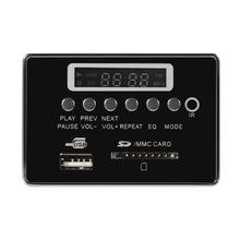 Load image into Gallery viewer, Car 12V Audio MP3 Player Decoder Board FM Radio SD Card USB AUX, with Bluetooth / Remote Control, 12V, 12V (Silver Grey)