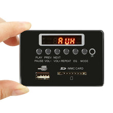 Load image into Gallery viewer, Car 12V Audio MP3 Player Decoder Board FM Radio SD Card USB AUX, with Bluetooth / Remote Control, 12V, 12V (Silver Grey)