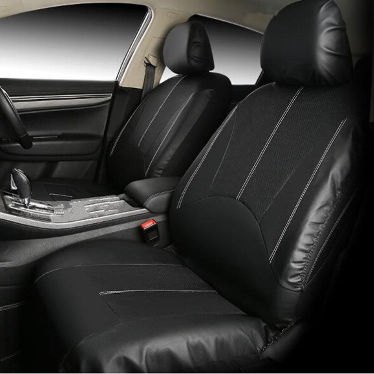 9 in 1 Universal PU Leather Four Seasons Anti-Slippery Cushion Mat Set for 5 Seat Car, For 5 Seat Car