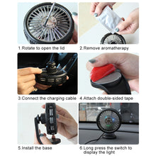 Load image into Gallery viewer, F203B Portable Car Air Outlet Sucker Electric Cooling Fan with Aromatherapy, F203B