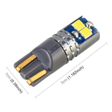 Load image into Gallery viewer, 2 PCS T10 / W5W / 168 DC12-24V / 1.8W / 6000K / 140LM Car Clearance Light 4LEDs SMD-3030 Lamp Beads with Decoding &amp; Constant Current, 10pcs DC12-24V / 1.8W / 6000K / 140LM