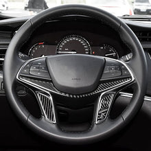 Load image into Gallery viewer, 4 in 1 Car Carbon Fiber Steering Wheel Button Decorative Sticker for Cadillac xt5 2016-2017, Left and Right Drive Universal, For Cadillac xt5 2016-2017