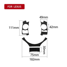 Load image into Gallery viewer, 4 in 1 Car Carbon Fiber Steering Wheel Button Decorative Sticker for Lexus IS250 NX200 200t 300h, Left and Right Drive Universal, For Lexus IS250 NX200 200t 300h(A)