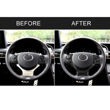 Load image into Gallery viewer, 4 in 1 Car Carbon Fiber Steering Wheel Button Decorative Sticker for Lexus IS250 NX200 200t 300h, Left and Right Drive Universal, For Lexus IS250 NX200 200t 300h(A)