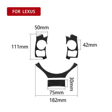 Load image into Gallery viewer, 4 in 1 Car Carbon Fiber Steering Wheel Button Decorative Sticker for Lexus IS250 NX200 200t 300h, Left and Right Drive Universal, For Lexus IS250 NX200 200t 300h(B)