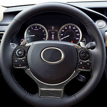 Load image into Gallery viewer, 4 in 1 Car Carbon Fiber Steering Wheel Button Decorative Sticker for Lexus IS250 NX200 200t 300h, Left and Right Drive Universal, For Lexus IS250 NX200 200t 300h(B)