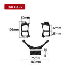 Load image into Gallery viewer, 4 in 1 Car Carbon Fiber Steering Wheel Button Decorative Sticker for Lexus IS250 NX200 200t 300h, Left and Right Drive Universal, For Lexus IS250 NX200 200t 300h