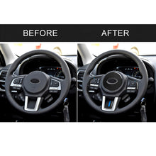 Load image into Gallery viewer, 4 in 1 Car Carbon Fiber Blue Steering Wheel Button Decorative Sticker for Subaru Forester 2016-2018, Left and Right Drive Universal, For Subaru Forester 2016-2018(Blue)