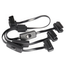 Load image into Gallery viewer, 16PIN Car Ultra-thin OBD Diagnostic Extended Cable OBD2 Cable with Switch, 16PIN 3 in 1