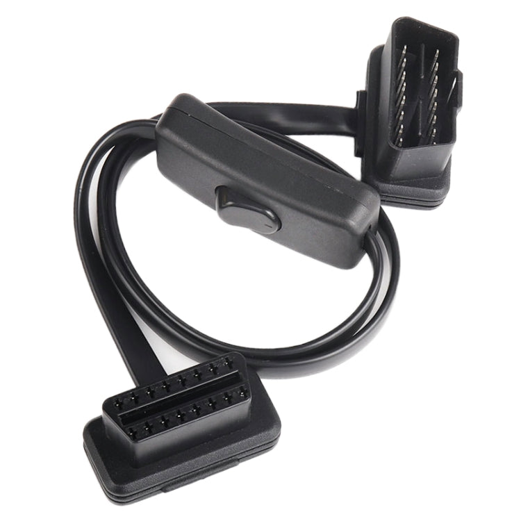 16PIN Car Ultra-thin OBD Diagnostic Extended Cable OBD2 Cable with Switch, 16PIN
