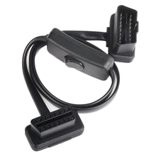 Load image into Gallery viewer, 16PIN Car Ultra-thin OBD Diagnostic Extended Cable OBD2 Cable with Switch, 16PIN