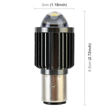Load image into Gallery viewer, BA20D DC12-80V / 10W / 6000K / 3000K / 800LM Bicolor Motorcycle Headlights with Projector Lens, BA20D