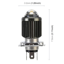 Load image into Gallery viewer, H4 DC12-80V / 10W / 6000K / 3000K / 800LM Bicolor Motorcycle Headlights with Projector Lens, H4
