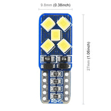 Load image into Gallery viewer, 2 PCS T10 / W5W / 168 DC12V 1.8W 6000K 130LM 10LEDs SMD-2835 Car Reading Lamp Clearance Light, with Decoder, 10LEDs SMD-2835