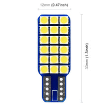 Load image into Gallery viewer, 2 PCS T10 / W5W / 168 DC12V 1.8W 6000K 140LM 18LEDs SMD-3030 Car Reading Lamp Clearance Light, with Decoder, 18LEDs SMD-3030