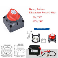 Load image into Gallery viewer, Car Auto RV Marine Boat Battery Selector Isolator Disconnect Rotary Switch Cut, A1771