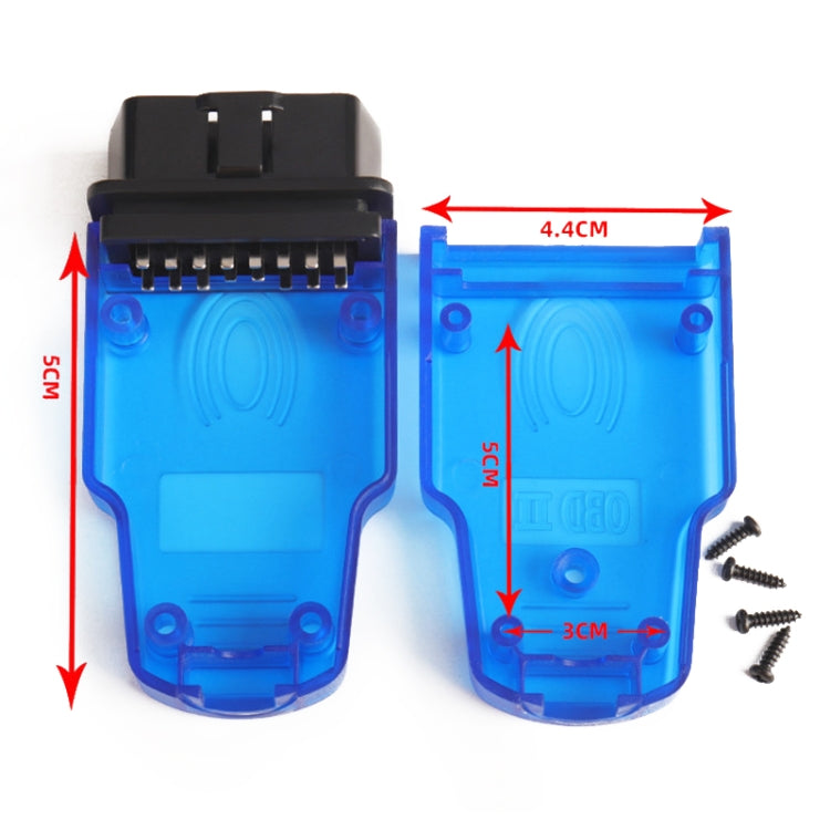 Car OBD 2 Male Connector OBD Plug Fingerprint Case, OBD 2 Male Connector