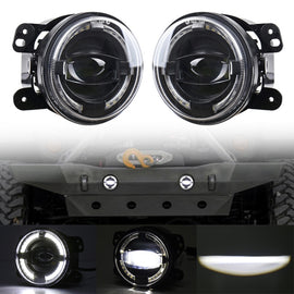 2 PCS 4 inch Car LED Angel Eyes Spotlight Modified Fog Lights for Jeep Wrangler / Dodge / Chrysler PT Cruiser, For Jeep / Dodge
