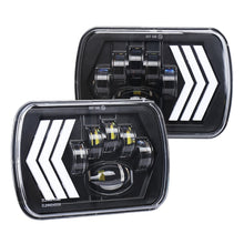 Load image into Gallery viewer, 2 PCS 5X7 inch Car Modified Red Background LED Square Headlamp for Jeep Wrangler, For Jeep Wrangler(5X7 inch)