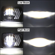 Load image into Gallery viewer, 2 PCS 5X7 inch Car Modified Red Background LED Square Headlamp for Jeep Wrangler, For Jeep Wrangler(5X7 inch)