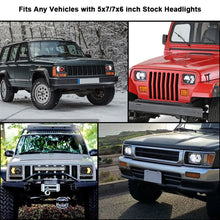 Load image into Gallery viewer, 2 PCS 5X7 inch Car Modified Red Background LED Square Headlamp for Jeep Wrangler, For Jeep Wrangler(5X7 inch)