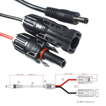 Load image into Gallery viewer, MC4 to DC 5.5mm Solar Power Cord Extension Cable, MC4 to DC 5.5mm