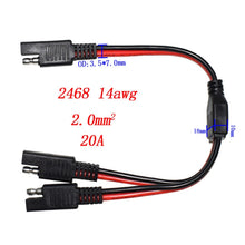 Load image into Gallery viewer, SAE One to Two Connection Cable Car Power Cord, SAE One to Two Cable