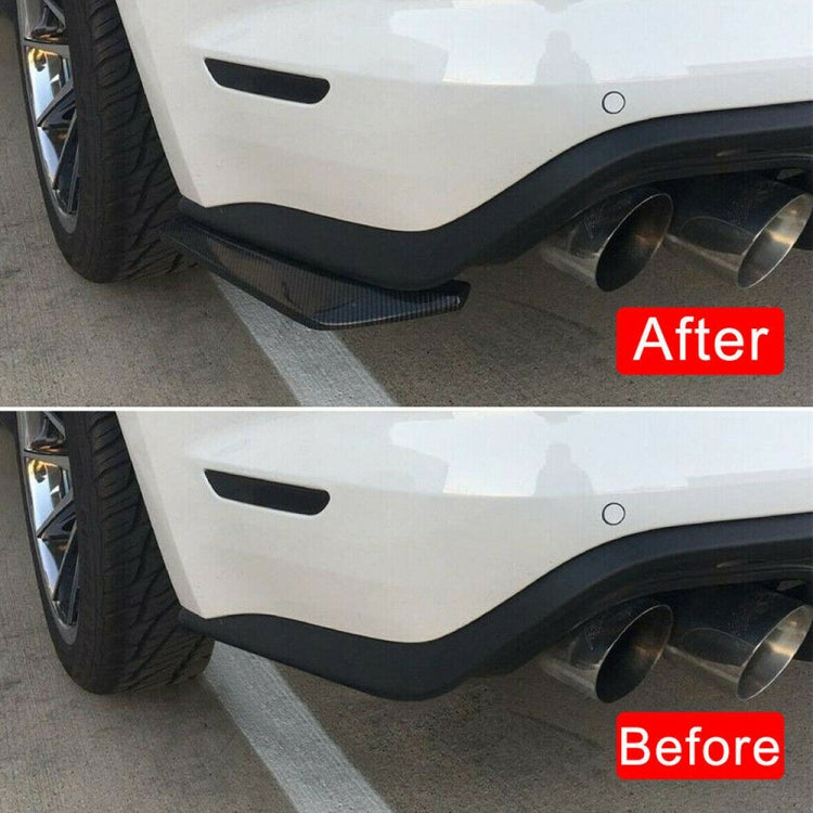 XH-6134 Black Car Universal Modified Rear Spoiler Anti-collision Protector Bar Strip Guard Sticker, Black