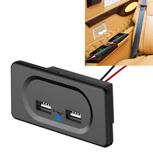 Load image into Gallery viewer, 4.8A Short Cable RV Bus Modified Car Charger Dual USB Charger, 4.8A