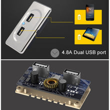 Load image into Gallery viewer, 4.8A Short Cable RV Bus Modified Car Charger Dual USB Charger, 4.8A
