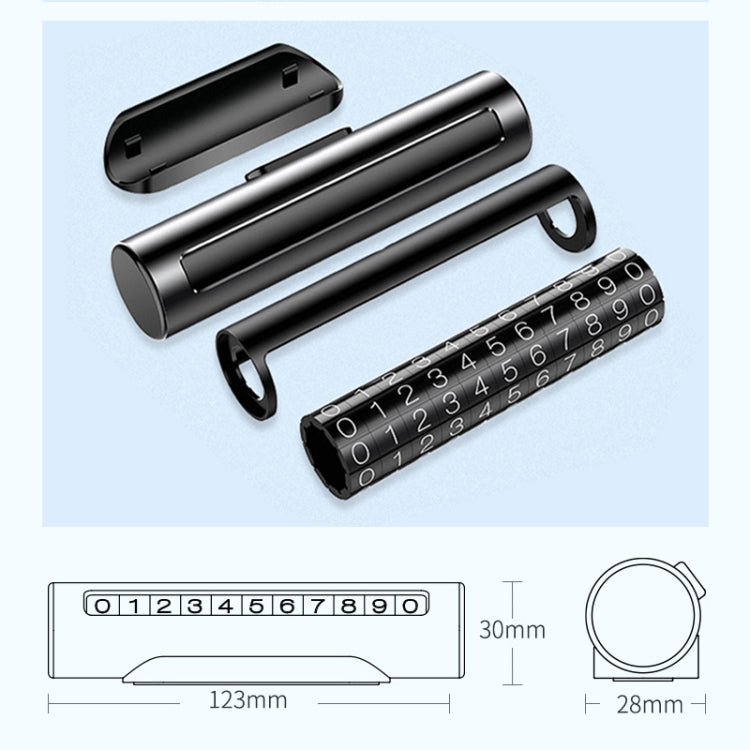 Car Metal Roller Creative Temporary Parking Card Parking Number Card, Metal Roller(Black), Metal Roller(Red), Metal Roller(Silver), Metal Roller (Silver Grey)