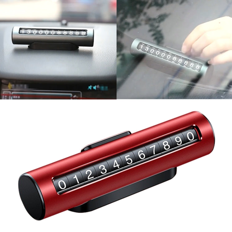 Car Metal Roller Creative Temporary Parking Card Parking Number Card, Metal Roller(Black), Metal Roller(Red), Metal Roller(Silver), Metal Roller (Silver Grey)