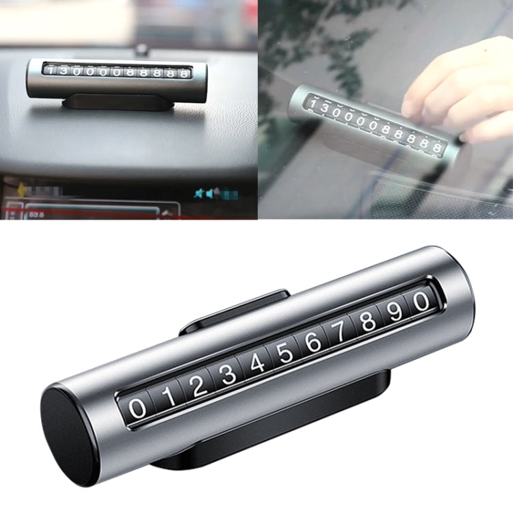 Car Metal Roller Creative Temporary Parking Card Parking Number Card, Metal Roller(Black), Metal Roller(Red), Metal Roller(Silver), Metal Roller (Silver Grey)