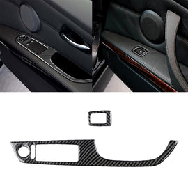 2 in 1 Carbon Fiber Car Right Driving Lifting Panel Decorative Sticker for BMW E92 2005-2012, For BMW