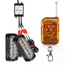 Load image into Gallery viewer, DC12V-24V / 18W 4 in 1 Front Grille Emergency Strobe Flash Warning Light Pickup 12LEDs Side Light Wireless Control 16 Modes