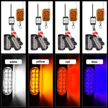 Load image into Gallery viewer, DC12V-24V / 18W 4 in 1 Front Grille Emergency Strobe Flash Warning Light Pickup 12LEDs Side Light Wireless Control 16 Modes