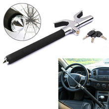 Load image into Gallery viewer, Car Adjustable Telescopic U Shape Steering Wheel Lock Anti-theft Cipher Lock with Safety Hammer, with Safety Hammer