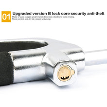 Load image into Gallery viewer, Car Adjustable Telescopic U Shape Steering Wheel Lock Anti-theft Cipher Lock with Safety Hammer, with Safety Hammer