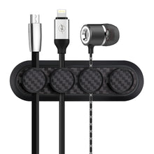 Load image into Gallery viewer, Car Carbon Fiber Magnetic Clamp Cable Storage Box Creative Desktop Hub Organizer, Desktop Hub Organizer