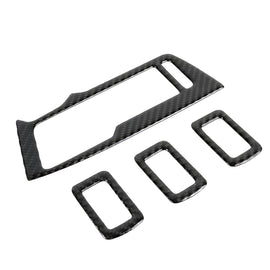 Car Carbon Fiber Window Glass Lifter Panel Decorative Sticker for Volkswagen Tiguan L 2019-2021, Window Glass Lifter