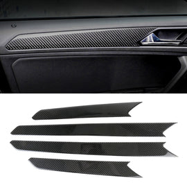 Car Carbon Fiber Door Panel Decorative Sticker for Volkswagen Tiguan L 2019-2021, Door Panel