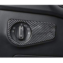 Load image into Gallery viewer, Car Carbon Fiber Headlight Switch Panel Decorative Sticker for Volkswagen Tiguan L 2019-2021, Low Configuration, Headlight Switch, Low Configuration