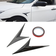 Load image into Gallery viewer, Modified Fender Side Wing Sticker Blade Side Shark Gill Car Body Decorative Sticker for Honda 10th Generation Civic, Carbon Fiber, Carbon Fiber