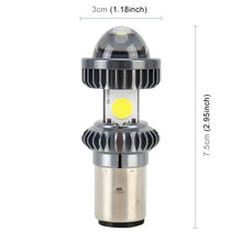 Load image into Gallery viewer, BA20D DC9-18V / 4.7W (H)2.2W(L) / 6000K / 500LM Motorcycle LED Headlight with COB Lamp Beads, BA20D