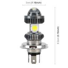 Load image into Gallery viewer, H4 DC9-18V / 4.7W (H)2.2W(L) / 6000K / 500LM Motorcycle LED Headlight with COB Lamp Beads, H4