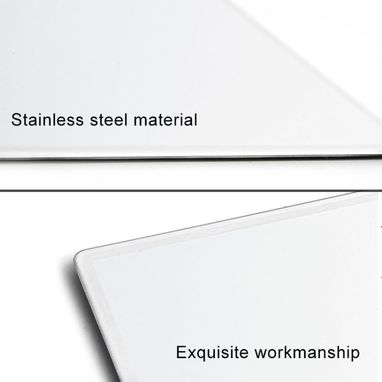 Portable Car Sunshade Makeup Mirror Stainless Steel Vanity Mirror, Size: 110 x 65mm, 110 x 65mm
