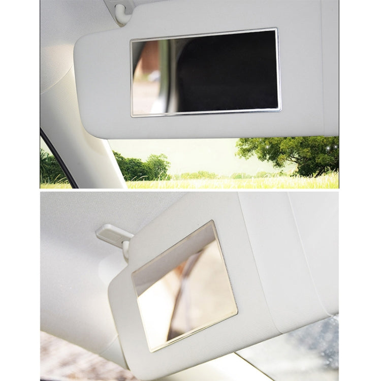 Portable Car Sunshade Makeup Mirror Stainless Steel Vanity Mirror, Size: 110 x 65mm, 110 x 65mm