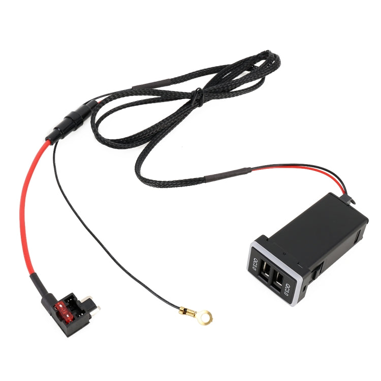 Car QC3.0 Fast Charge USB Interface Modification Charger for Toyota, Fuse to Take Power, Fuse (Red Light), Fuse (Ice Blue Light), Fuse (Blue Light), Fuse (Green Light), Fuse (Orange Light)
