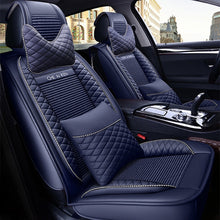 Load image into Gallery viewer, Car Leather Ice Silk Cushion Four Seasons Universal Seat Mat Set, Luxury Version
